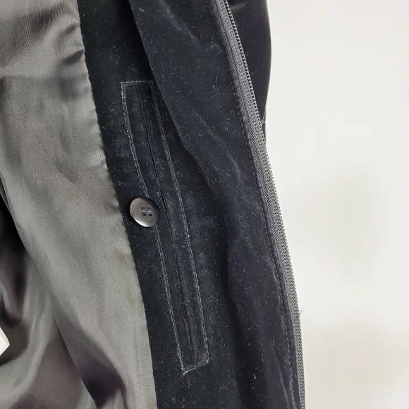 Gallery faux suede/fur collar zip up coat … - Picture 8 of 8